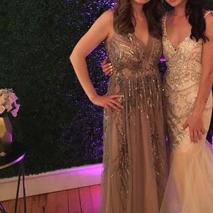 Beaded Adrianna Papell dress.